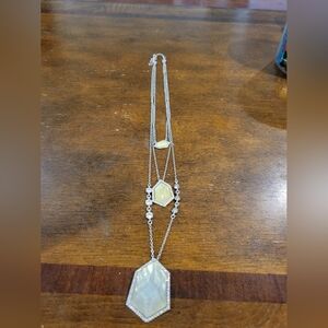 Chloe + Isabel Silver Cream Necklace Minimalist Design